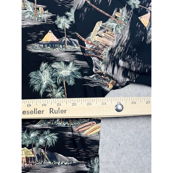 Windham Pointe Shirt Mens Large Black Hawaiian Button Up Resort Flowy Top - Picture 6 of 11